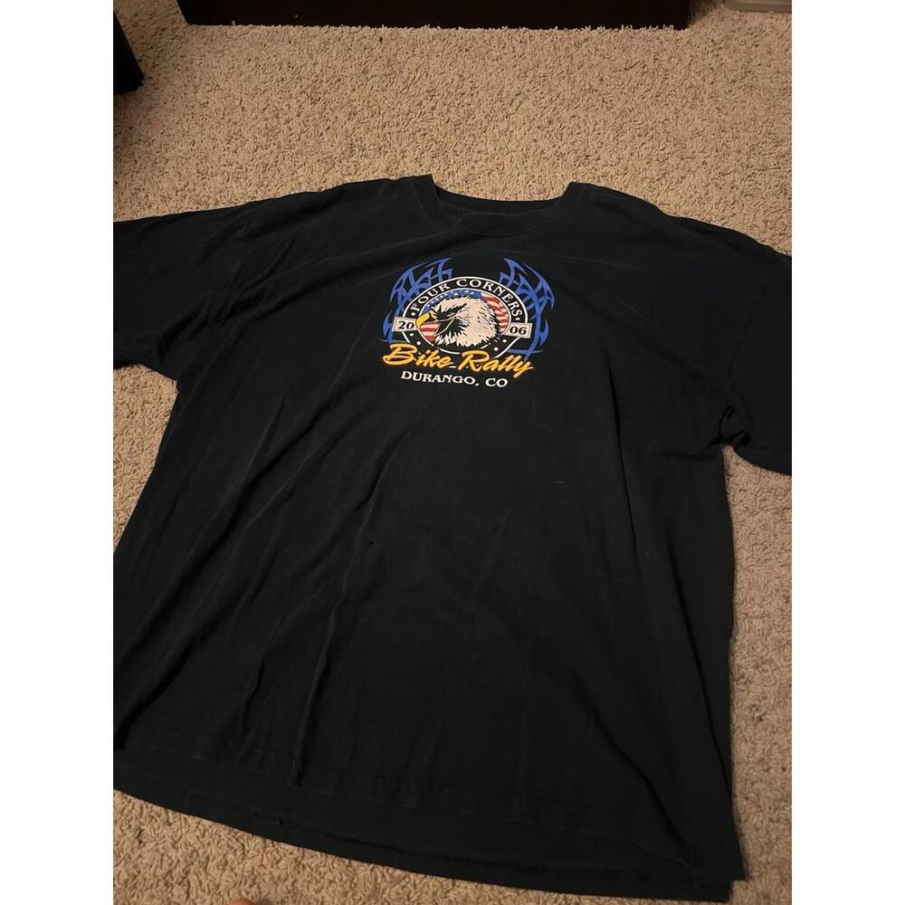 Vintage 2006 Four Corners Durango Colorado Bike Rally T-Shirt Black Men’s 2XL